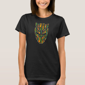 afrikanischer Ghana Stil Kente Pattern Cat Mask Tr T-Shirt
