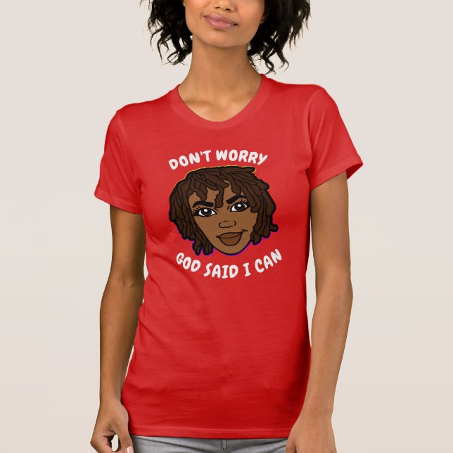 Afrikanischer GOD SAGTE, ICH KANN Mama T-Shirt (Vorderseite)