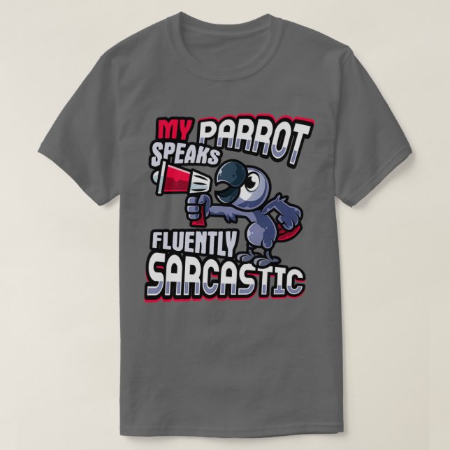 Afrikanischer Grau-Papagei-Entwurf für einen Vogel T-Shirt (Design vorne)