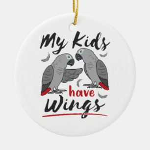 Afrikanischer grauer Mama Vater meine Kinder haben Keramik Ornament