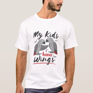Afrikanischer Grauer Mama Vater meine Kinder haben T-Shirt