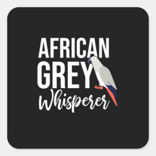 Afrikanischer Grauer Papagei Quadratischer Aufkleber