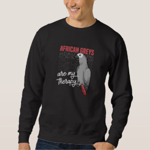 Afrikanischer Graupapagei als Therapieziffer-Vogel Sweatshirt