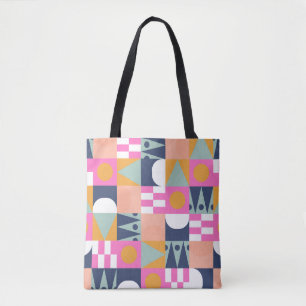Afrikanischer, heller Block nahtlos Muster. Geome Tasche