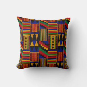 Afrikanischer Kente-Stoff Kissen