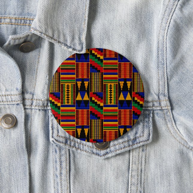 Afrikanischer Kente-Stoffstil Button (Beispiel)