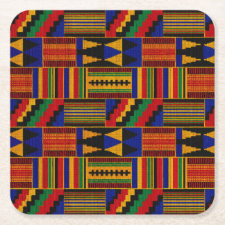 Afrikanischer Kente-Stoffstil Rechteckiger Pappuntersetzer