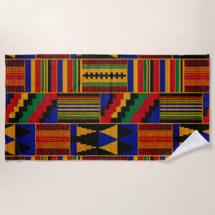 Afrikanischer Kente-Stoffstil Strandtuch