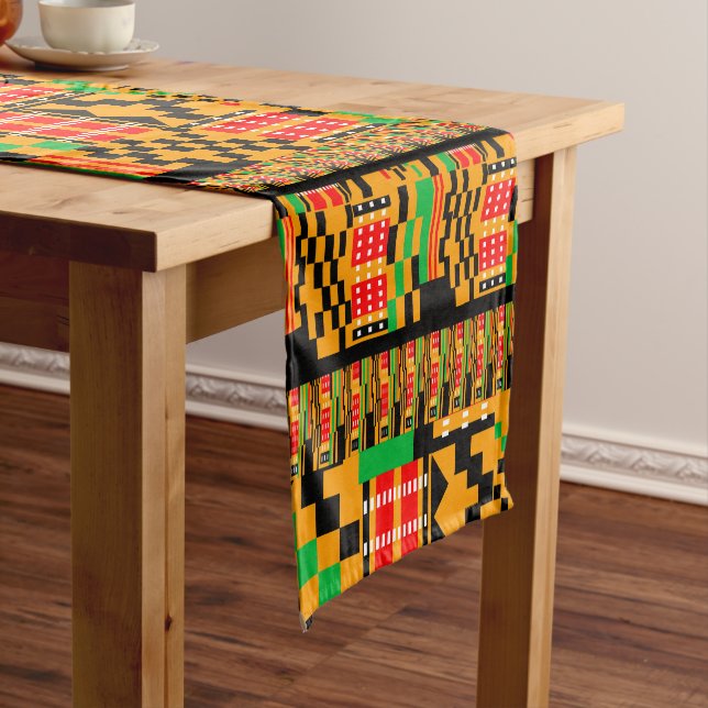 Afrikanischer Kente Tischläufer (Beispiel)