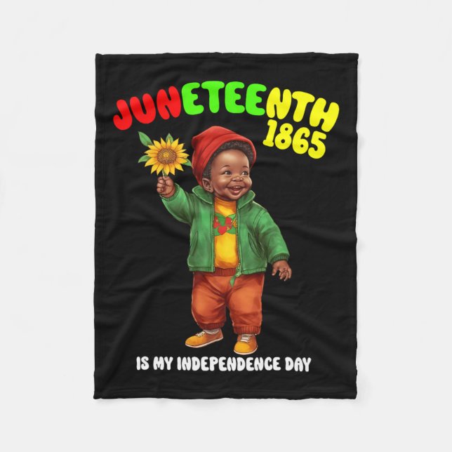 Afrikanischer Kindermädchen ist mein Unabhängigkei Fleecedecke (Vorderseite)