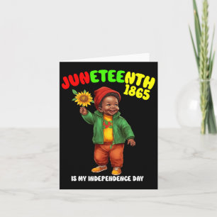 Afrikanischer Kindermädchen ist mein Unabhängigkei Karte