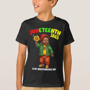 Afrikanischer Kindermädchen ist mein Unabhängigkei T-Shirt