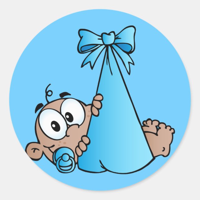 afrikanischer kleiner Junge im Bundle Runder Aufkleber (Vorderseite)