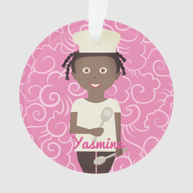 Afrikanischer Koch Spatel personalisiert Ornament (Vorderseite)
