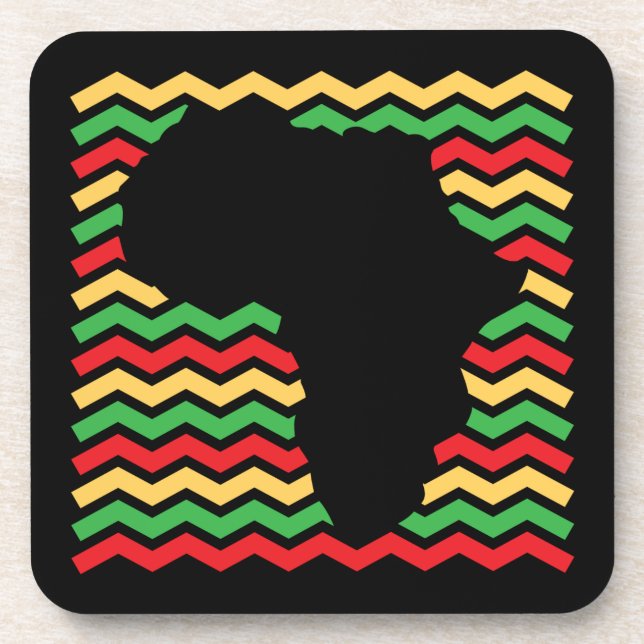 afrikanischer Kontinent Getränkeuntersetzer (Vorderseite)