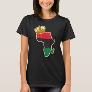 Afrikanischer Kontinent King Royal Crown Red Green T-Shirt