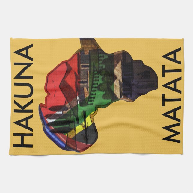 Afrikanischer Kontinent - Kundenspezifische Produk Handtuch (Horizontal)