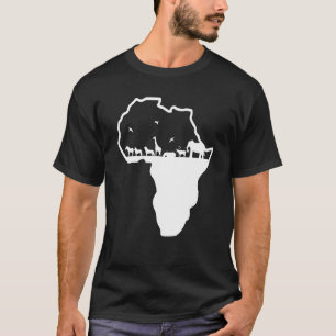 Afrikanischer Kontinent mit afrikanischen Tieren a T-Shirt