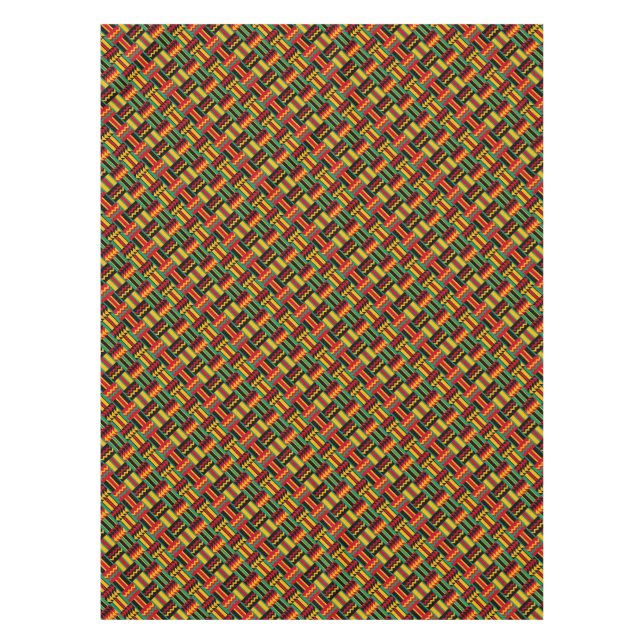 Afrikanischer Korbgeflecht-Stolz-rotes Tischdecke (Vorderseite)