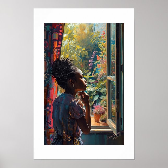 Afrikanischer Kunstdruck Poster (Vorne)