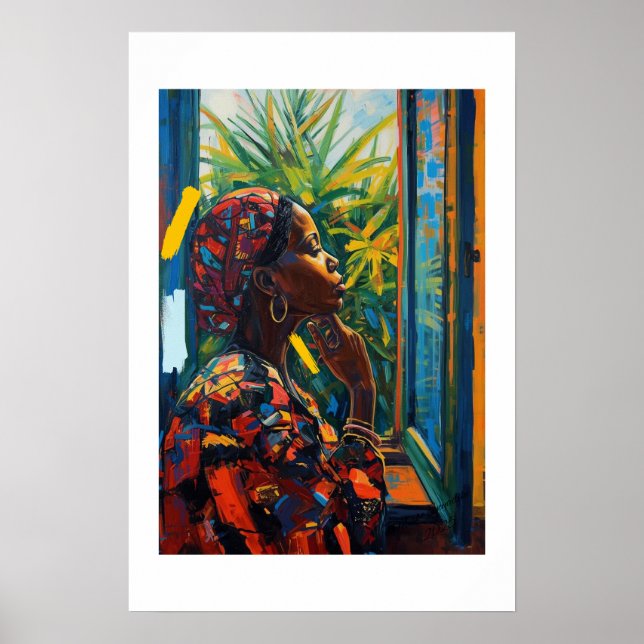 Afrikanischer Kunstdruck Poster (Vorne)