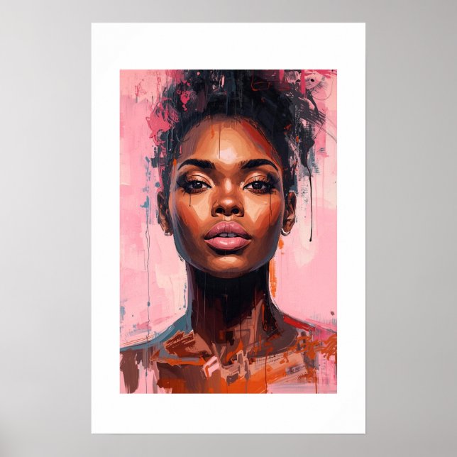 Afrikanischer Kunstdruck Poster (Vorne)