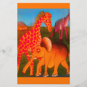 afrikanischer Kunstdrucker Briefpapier