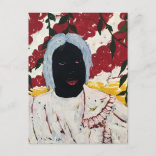 Afrikanischer Kunstteppich Postkarte