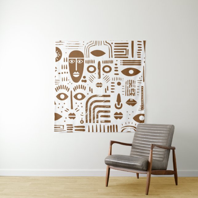 Afrikanischer Kunstteppich Wandteppich (Beispiel)