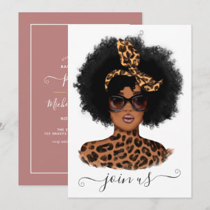 Afrikanischer Leopard-Girl-Junggeselinnen-Abschied Einladung