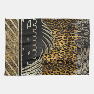Afrikanischer Leopard in Bewegung Küchentuch