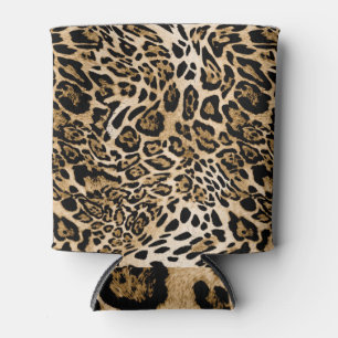 Afrikanischer Leoparden-Pelz: Nahtlose Tiertextur Dosenkühler