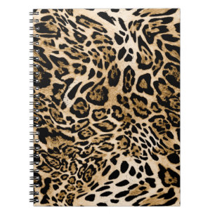 Afrikanischer Leoparden-Pelz: Nahtlose Tiertextur Notizblock