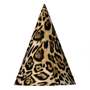 Afrikanischer Leoparden-Pelz: Nahtlose Tiertextur Partyhütchen