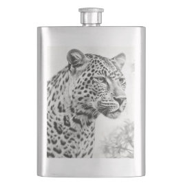 Afrikanischer Leoparden-Stift Zeichnend Flachmann