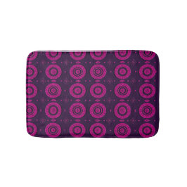 Afrikanischer Magenta-Geometrischer-Kreis-Muster-B Badematte