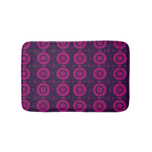 Afrikanischer Magenta-Geometrischer-Kreis-Muster-B Badematte