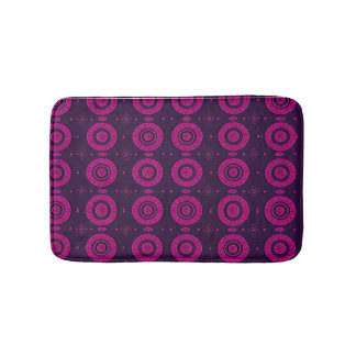Afrikanischer Magenta-Geometrischer-Kreis-Muster-B Badematte