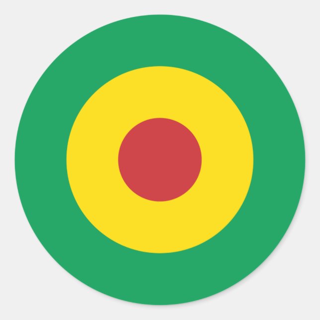 Afrikanischer Mod-Round-Sticker Runder Aufkleber (Vorderseite)