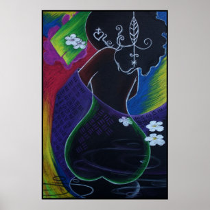 Afrikanischer Mond - Miami-Deko-Druck Poster