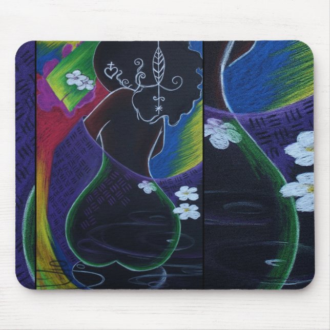 Afrikanischer Mond-Miami-Deko Mousepad (Vorne)