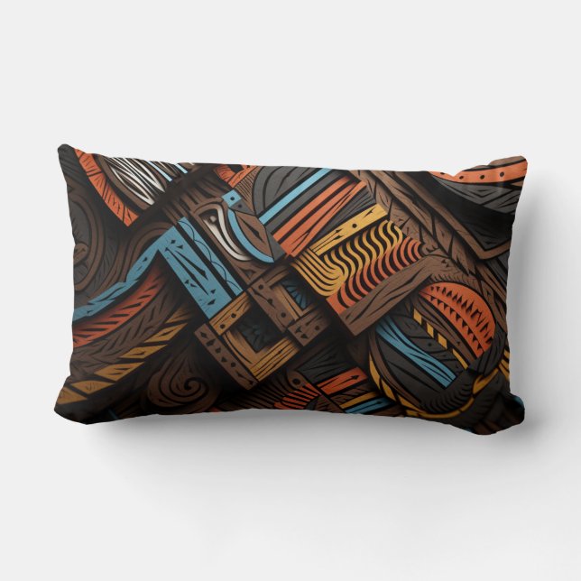 Afrikanischer Mosaik: Buntweben Lendenkissen (Rückseite)