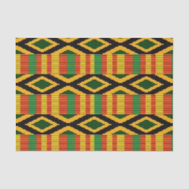 Afrikanischer multi Farbmuster-Druck-Entwurf Seidenpapier (Vorderseite)