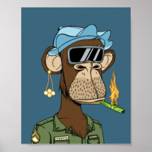 Afrikanischer Ochsenaffe Poster