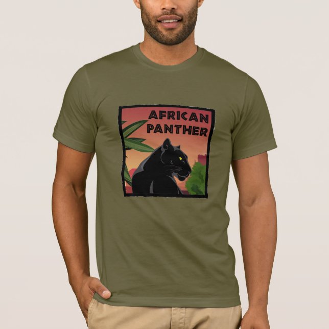 Afrikanischer Panther im Dschungel-T - Shirt (Vorderseite)