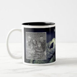 Afrikanischer Papagei-Rahmen hinzufügen Foto Zweifarbige Tasse