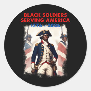 Afrikanischer Patriot Revolutionärer Kriegssoldat Runder Aufkleber
