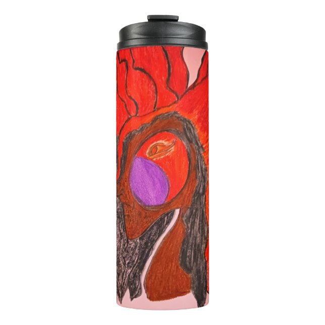 Afrikanischer Phönix, der aufsteigt  Thermosbecher (Vorderseite)