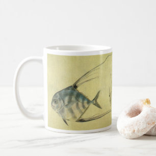 Afrikanischer Pompano-Fisch, Vintage Fadenflossen- Kaffeetasse
