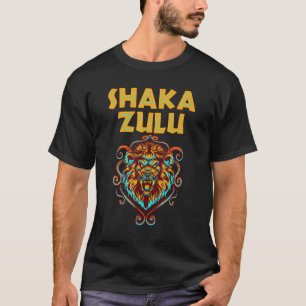 Afrikanischer Pride Zulu Warrior Shaka Lion Africa T-Shirt